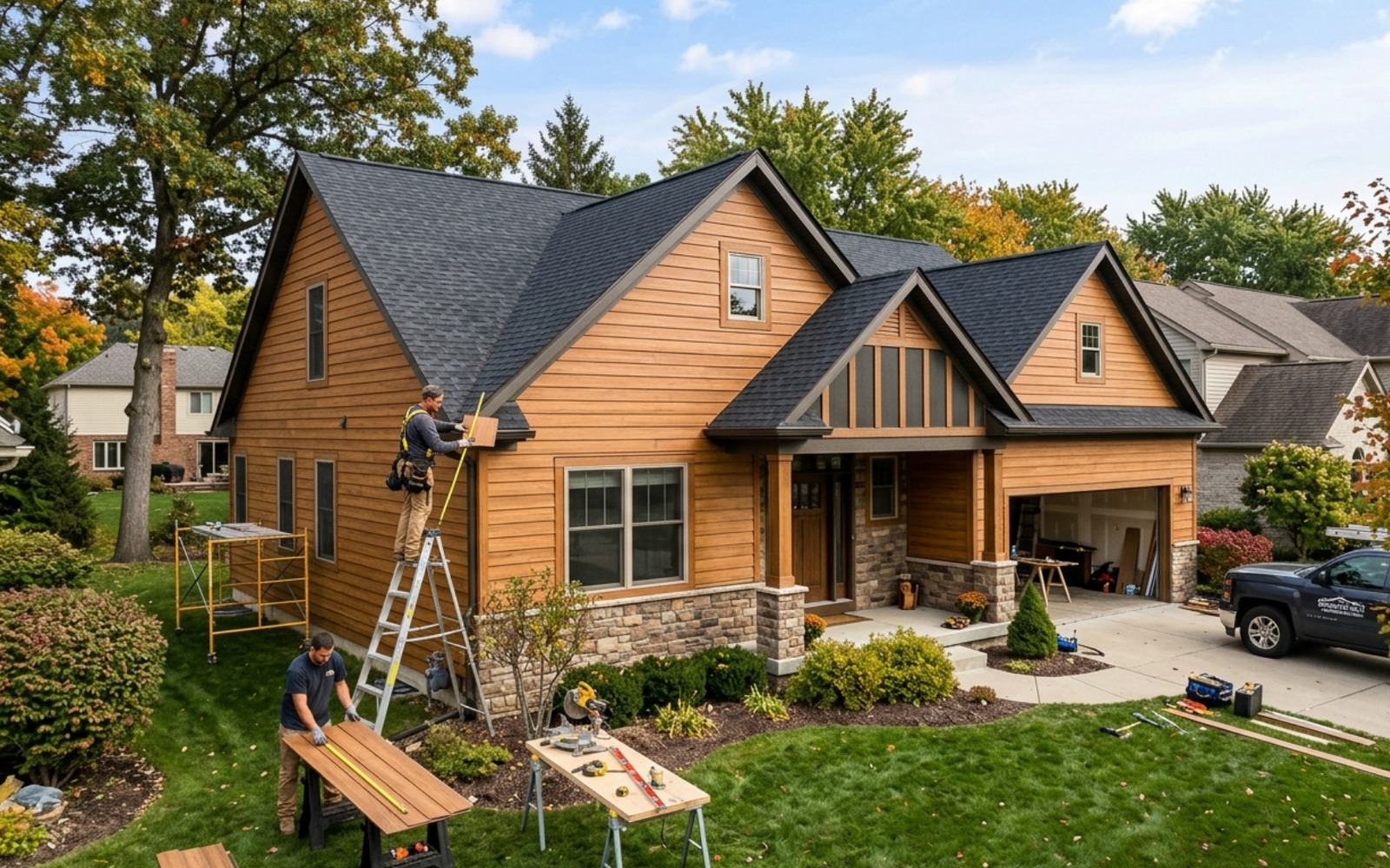 Warm Wood-Look Siding: The New Aesthetic for Rochester Hills Homes